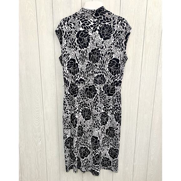 Charter Club Black White Blue Belle Sleeveless Dress Size 0X NWT - Picture 4 of 4